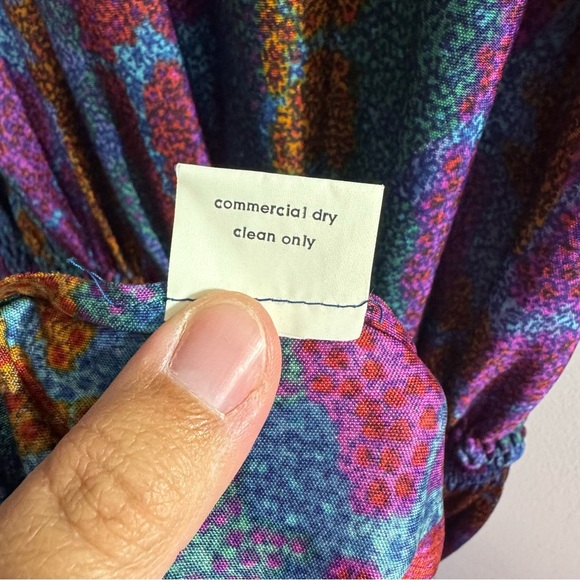 Vintage Missoni 100% Silk Jewel Tone Abstract Dress Italy 70s 80s Small - Picture 6 of 7